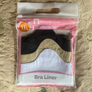 More of Me to Love 100% Cotton Bra Liner Sweat-proof Absorber Wicking 3 New XXL